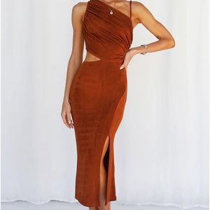 Hello Molly Block It Out dress rust